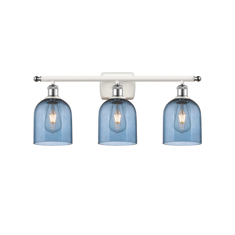Anacaren 3 - Light Dimmable Vanity Light, White Polished Chrome, Princess Blue