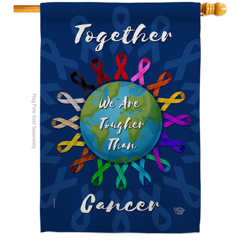 Drapeau de maison en polyester 40 x 28 po We We Together Support