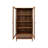 Mid-Century Modern Wood Dining Display Cabinet Kitchen Storage Bookcase Brown