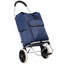 Chariot de magasinage avec roulettes, chariot de magasinage pliable noir, sac imperméable amovible Oxford, bleu-126279550