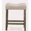 Tabouret capitonné à hauteur de comptoir à boutons, ensemble de 2