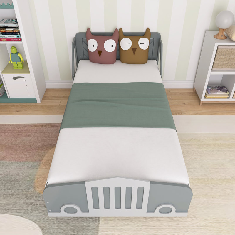 Lit pour enfants Aakilah, Lit simple, gris