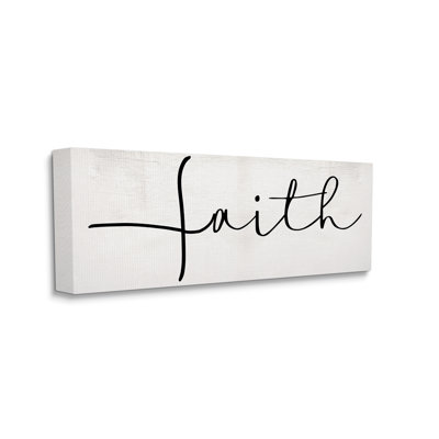 Minimal Faith Text Elegant Cursive Typography - Textual Art