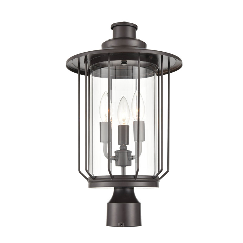 Junious Transparent Lantern Head, Powder Coated Bronze