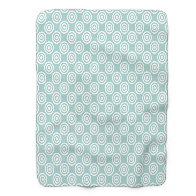 Motif de taches de menthe - couverture Sherpa de qualité supérieure 1 pièce, L 60 po x L 80 po
