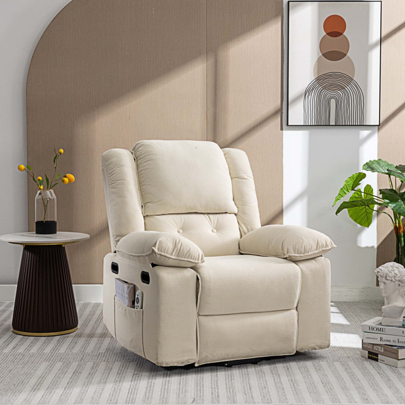 Fauteuil de massage chauffant, Lin beige