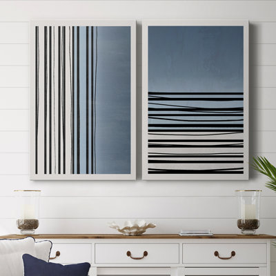 Abstracto Azul I-Premium Gallery Wrapped Canvas -Ready to Hang