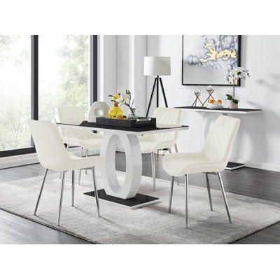 4 -Person Glass Dining Set