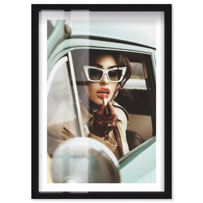 Rouge à lèvres, au revoir en couleur, Shadowbox Print, impression d'art rétro par Notoriart