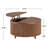 31.5'' Round Coffee Table, Fluted Lift Top Coffee Table With Large Storage, Mid Century Modern Small Center Table For Living Room-314000488