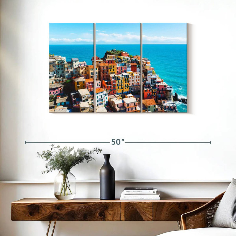Gillard Cinque Terre Village, H 24 po x l 38 po