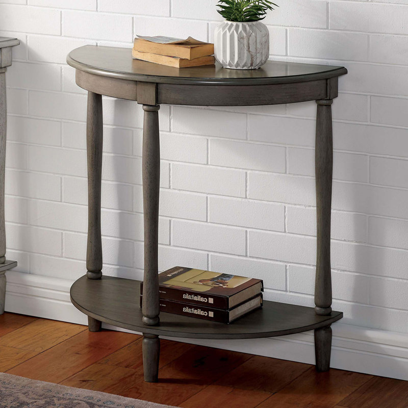 Table d'appoint antique avec tablette inférieure