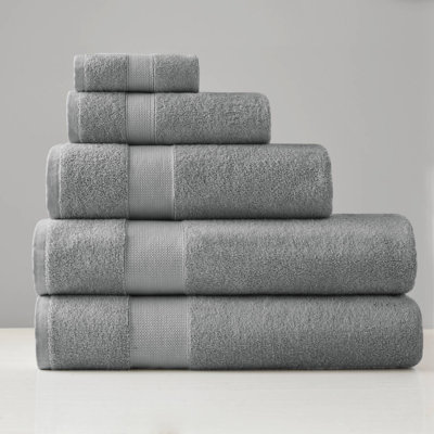 Ensemble de serviettes surdimensionnées 100% coton gris anthracite 500GSM 2 pièces