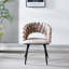 White Modern Chair With Golden Colour Iron Tube Legs-106688732