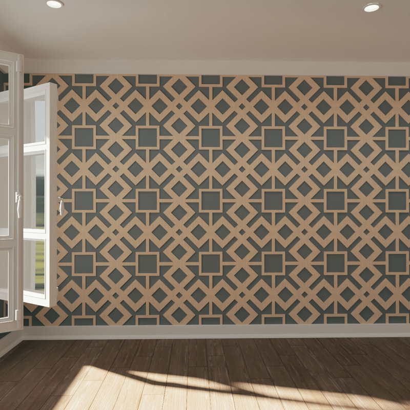 Panneau mural 3D 23,375 "x 23,375", Hickory