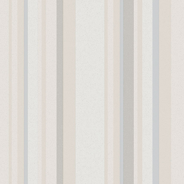 Papier peint à rayures surélevées 32,7 pi x 20,5 po Severin, Bleu pâle / taupe