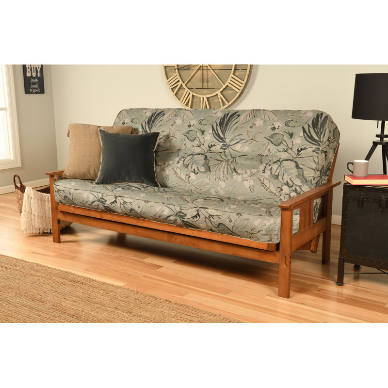 Johnte Full-Size Futon Frame and Full-Size Innerspring Mattress, À ressorts, Pluie Takara, Barbade