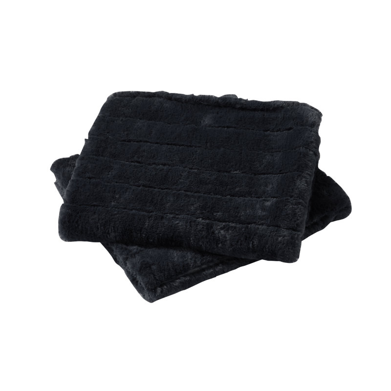 Rectangular Lumbar Cushion Cover, Jet Black