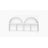 RiverRidge Kids Curve Appeal 46" Bookcase with 4 Cubbies and Arched Design - Sturdy Kids Bookshelf and Toy Organizer for Playroom - White with 2 Taupe Fabric Bins-114350223