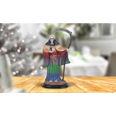 Jempson 12"H Rainbow Santa Muerte Figurine  Unique Gifts