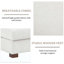 Repose-pieds rembourré rectangulaire en chenille blanc cassé, partie modulaire simple pour canapé modulaire-301973247-301973242