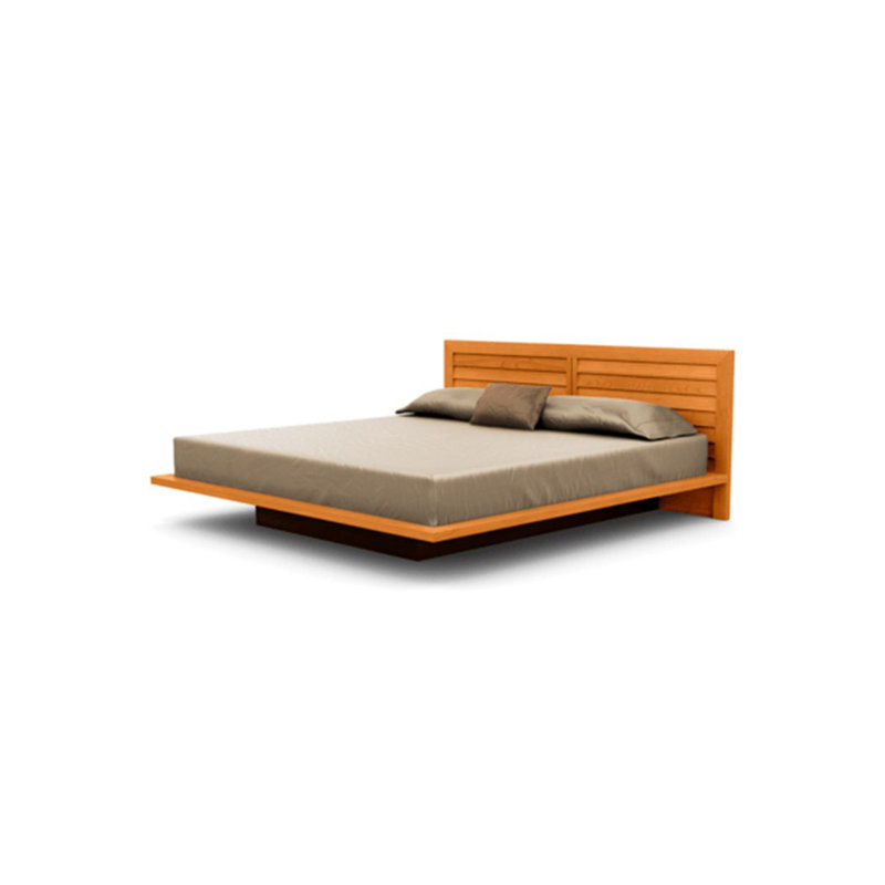 Lit plateforme Moduluxe, Très grand californien, Cerisier naturel