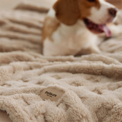 Bedsure Waffle Fleece Blanket For Couch - Gentlesoft Fluffy Checkered Twin Blanket For Sofa Bed Room Decor