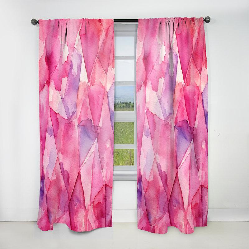 Llanos - Abstract Shapes Curtain - Room Darkening Abstract Curtain - 1 Panels, 52" W x 108" L