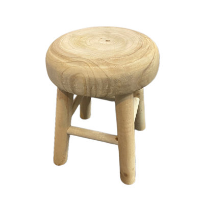 Solid + Manufactured Wood Accent Stool