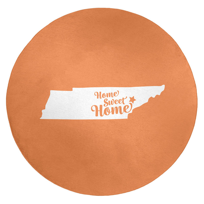 Tapis en poly-chenille knoxville à la maison, Rond 5 pi