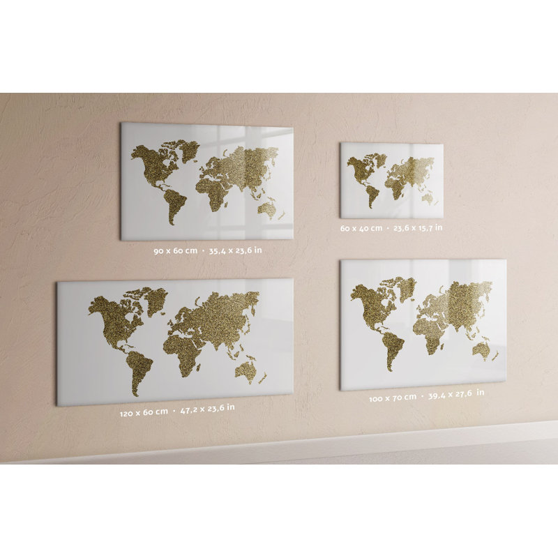 Magnetic Glass Dry Erase Board, 40cm H x 60cm W x 2cm D