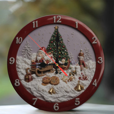 Père Noël-traîneau-Noël-horloge
