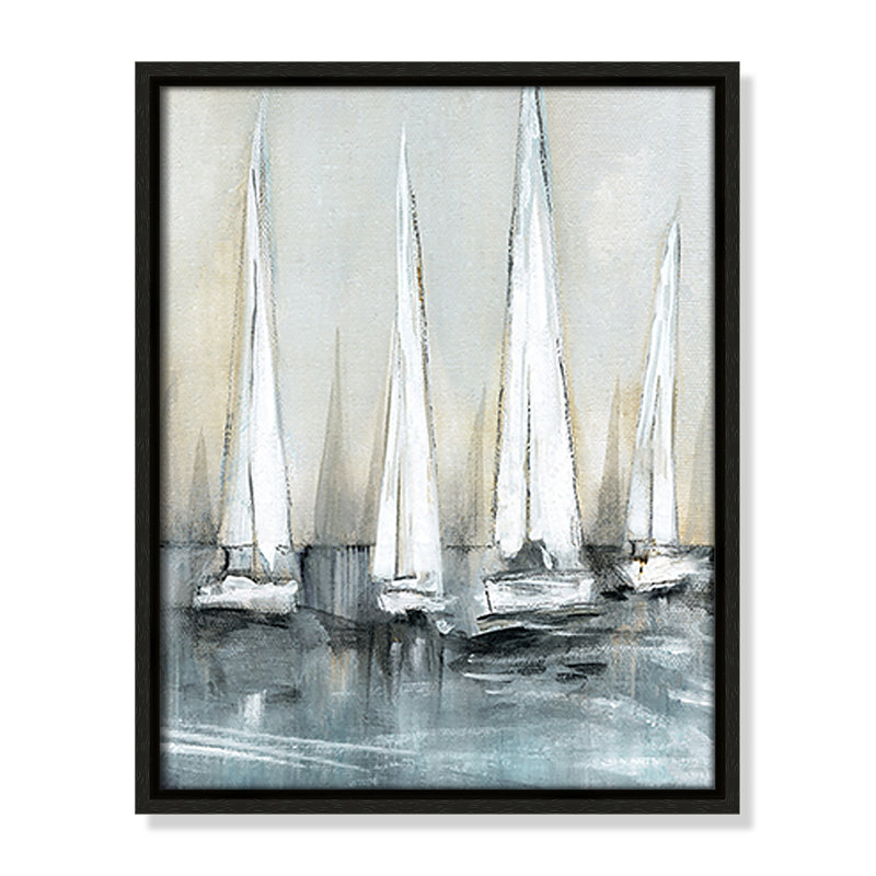 «Point of Sail II» par Susan Jill, Espresso, H 15,5 po x l 12,5 po x P 2 po