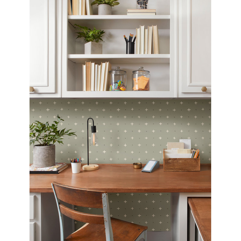 Cross Stitch Wallpaper, Gray