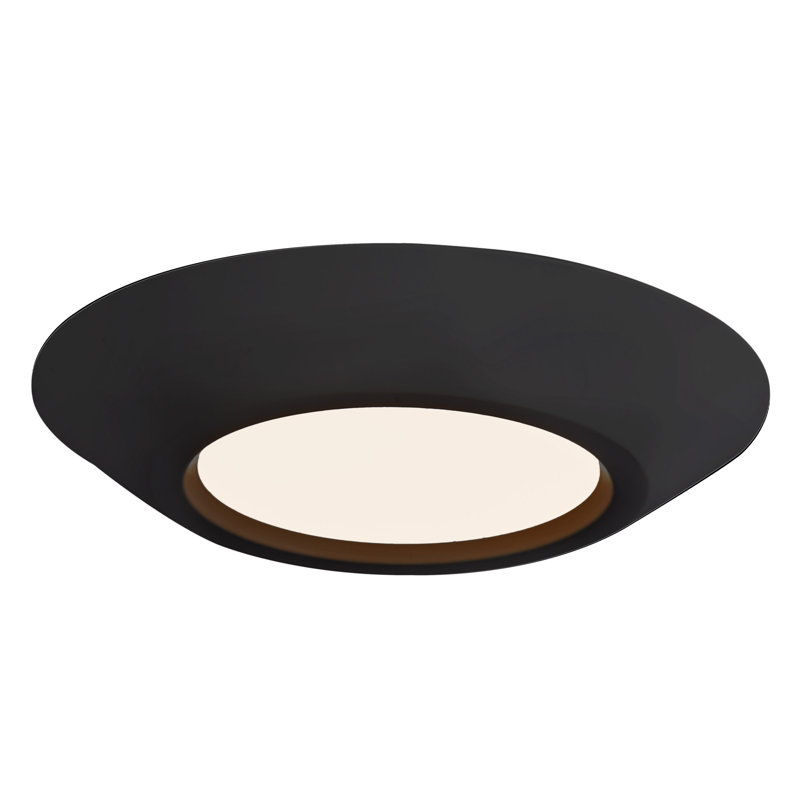 Weylo 5-in Black dimmable LED Flush Mount, Matte Black