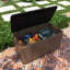 Resin Deck box, Outdoor Storage Container, Large Waterproof Storage Bench-120142122