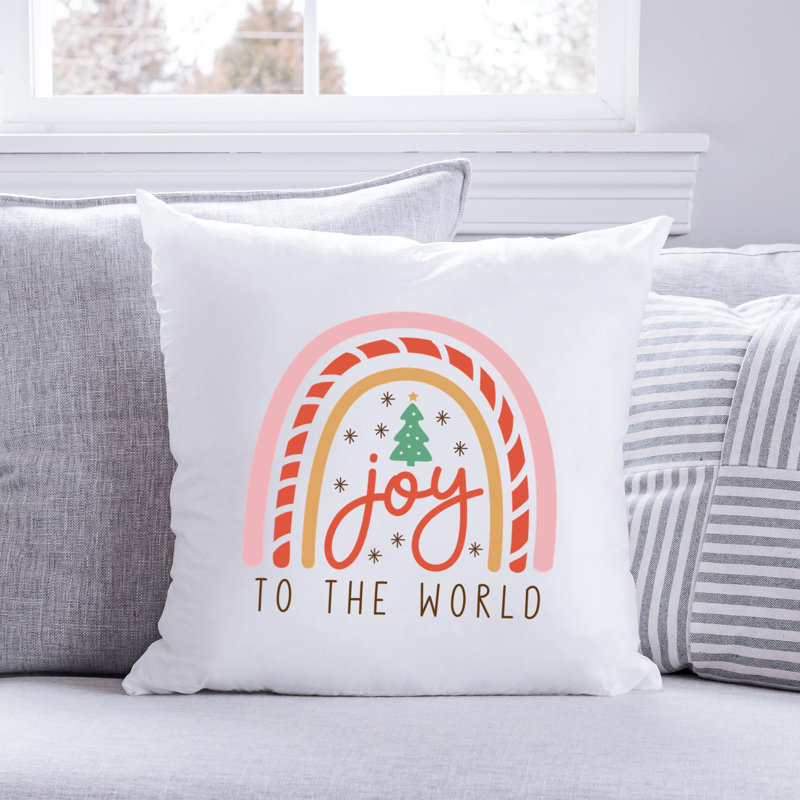 ChristmasRainbow-09 Reversible Throw Pillow, 18" x 18"