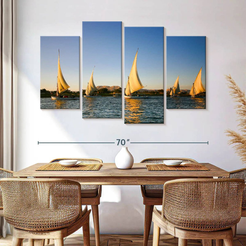 Bateaux Mehar Nile Felucca, H 42 po x l 68 po