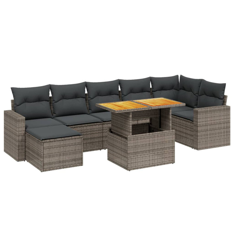 Vidaxl Garden Sofa Set Grey