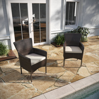 Patio Dining Armchair with Cushion