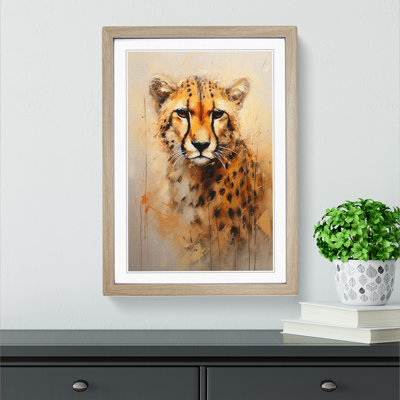 Cheetah Contemporary - Single Picture Frame Print on Wood