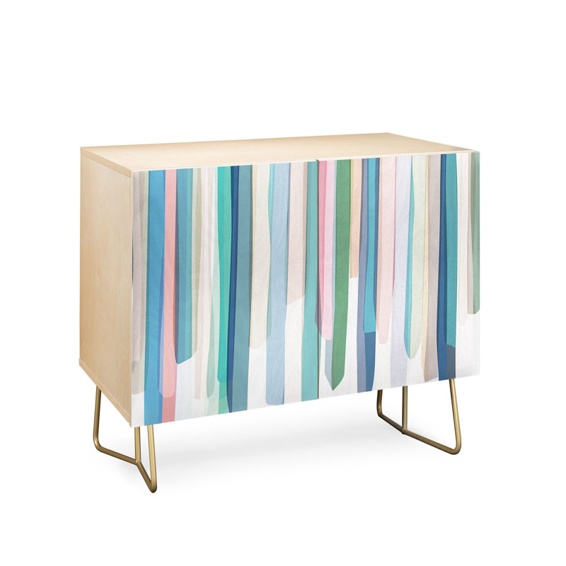 Crédence à 2 portes Mareike Boehmer, Turquoise / brun foncé