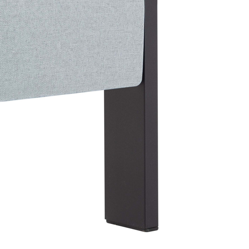 Structure de lit plateforme tapissier avec assemblage facile, Light Grey