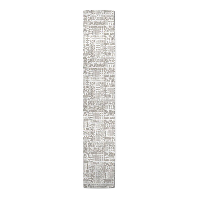 Chemin de table Catharien, P 16 po x L 72 po, Gris clair