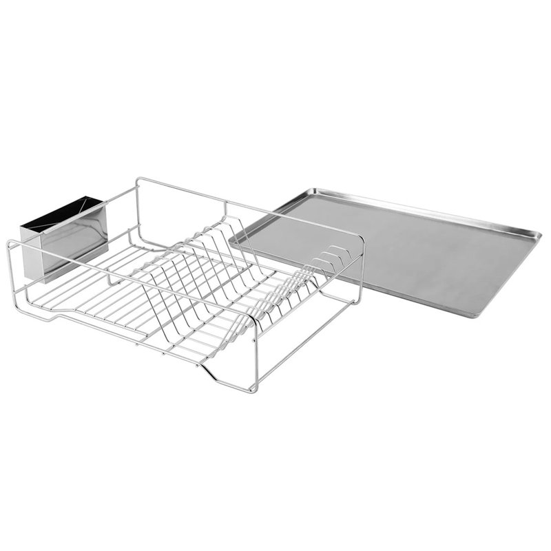 Stainless Steel Dish Drying Rack, Electroplated Rust-resistant, Space-saving For Home Kitchen Tableware Storage