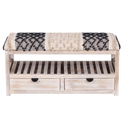Banc de rangement rembourré avec tiroirs Myo