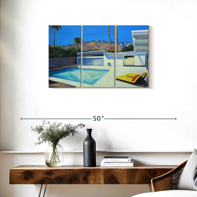 Lilie By The Pool II, 20" H x 33" W