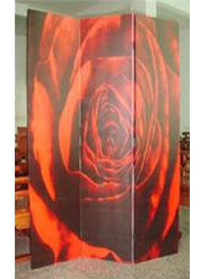 48 " W x 72 " H 3 - Panel Canvas Folding Room Divider