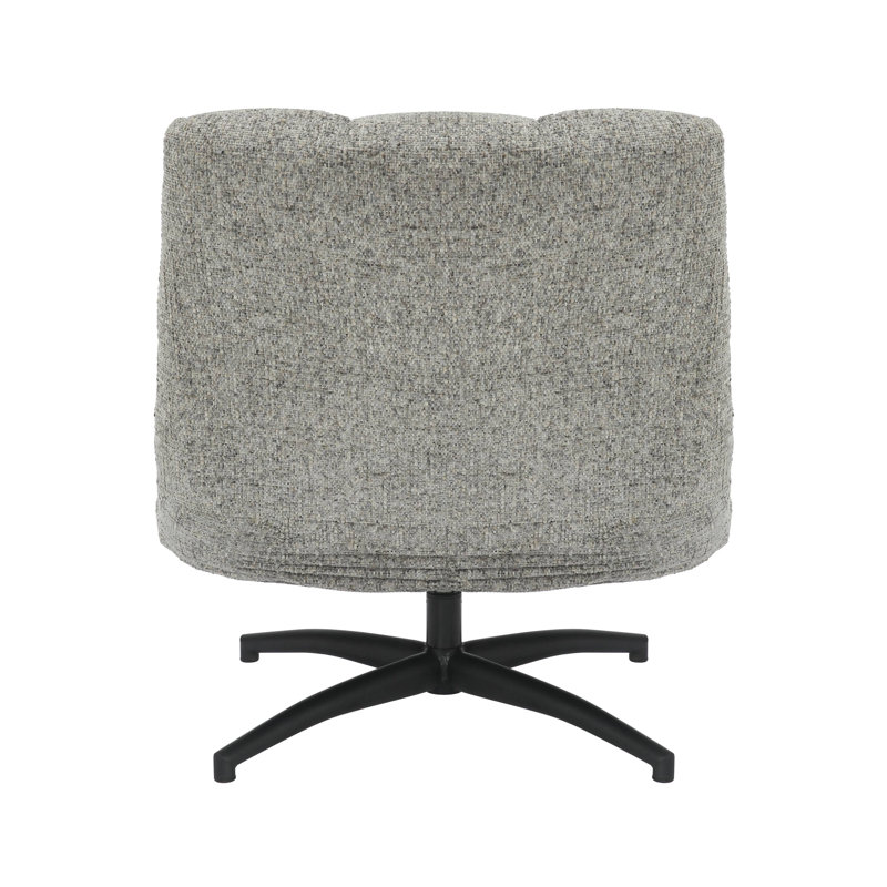 Birkes Upholstered Swivel Accent Chair, Grey