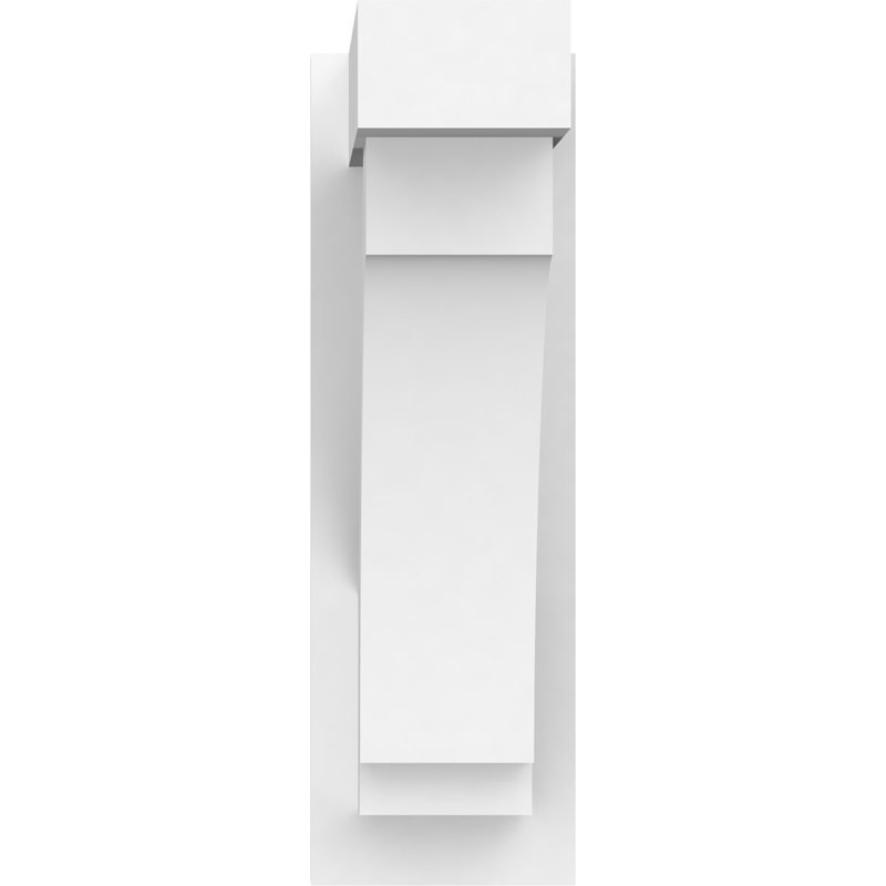 Persienne en uréthane Imperial Signature avec extrémités en bloc, brun clair apprêté, H 22 po x l 7 po x P 16 po
